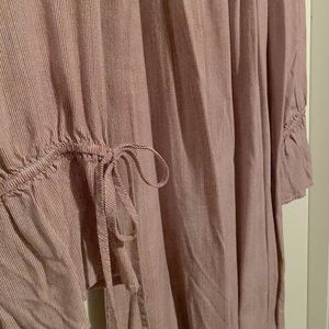 Knee Length Red Striped Dress